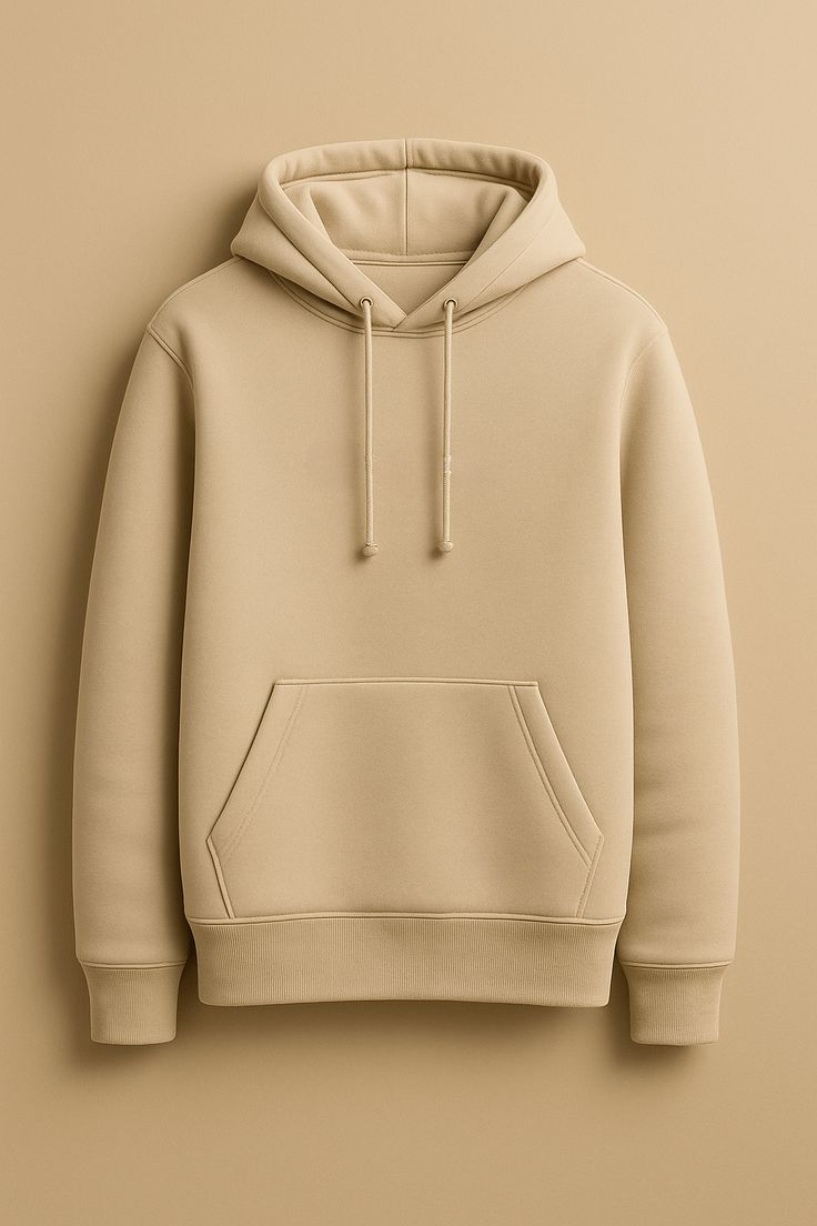 Beige Minimalist Hoodie