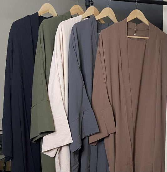 Minimalist Open Abaya – Modest Wear Collection