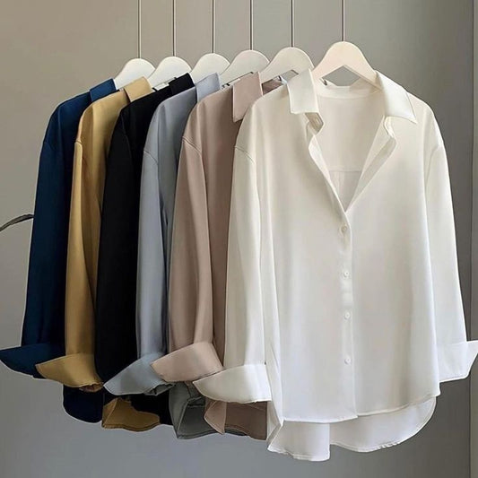 Classic Oversized Button-Up Shirt – Multiple Colors
